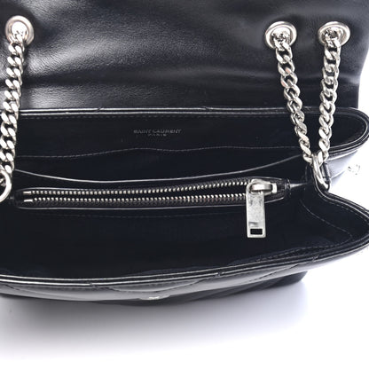 Saint Laurent Calfskin Y Quilted Monogram Small Loulou Chain Satchel Black 4 of 4