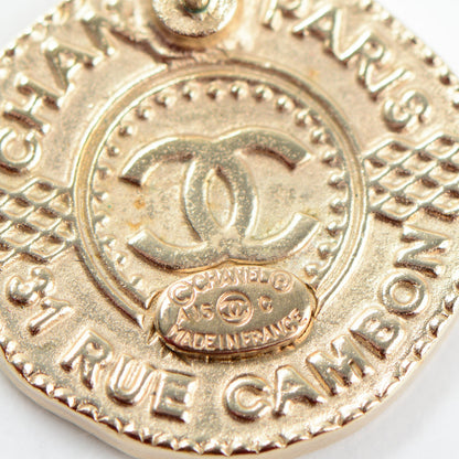 Chanel Medallion CC Earrings Gold 4 of 5