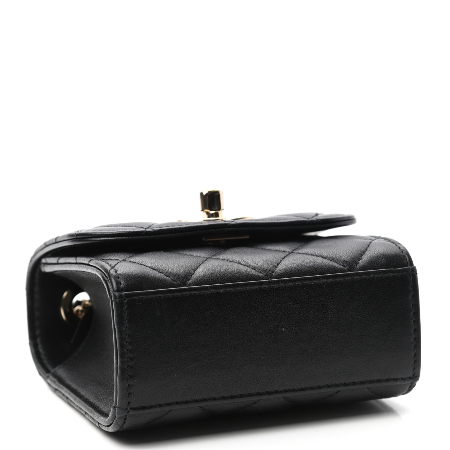 Lambskin Quilted Mini Trendy CC Chain Wallet Black