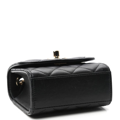 Chanel Lambskin Quilted Mini Trendy CC Chain Wallet Black 4 of 9