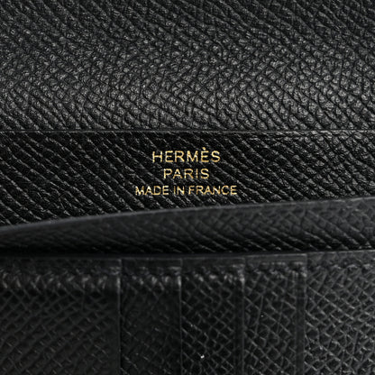 Hermes Epsom Bearn Compact Wallet Black 6 of 13