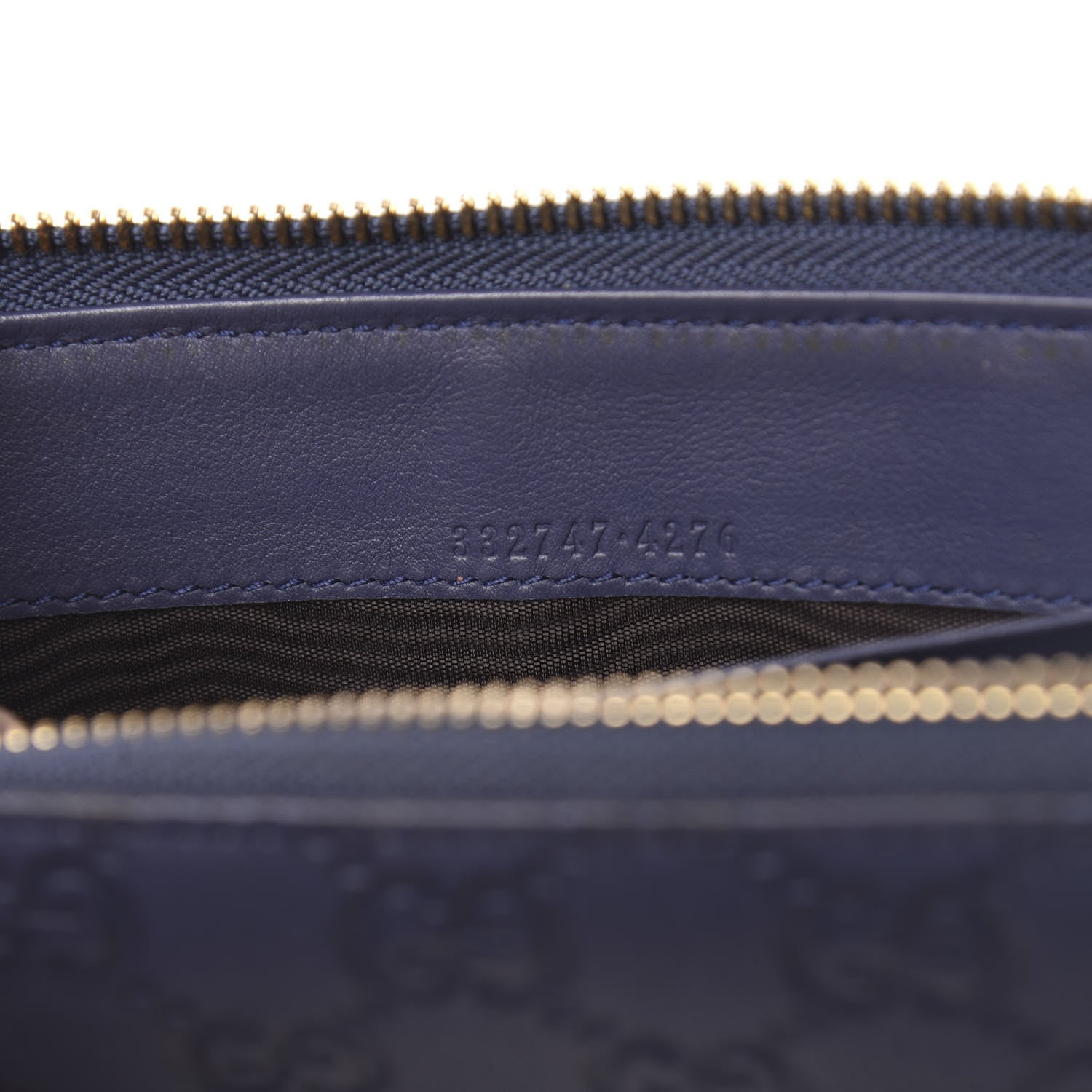 Gucci Guccissima Vitello Tender Donna Long Wallet Blue 6 of 8