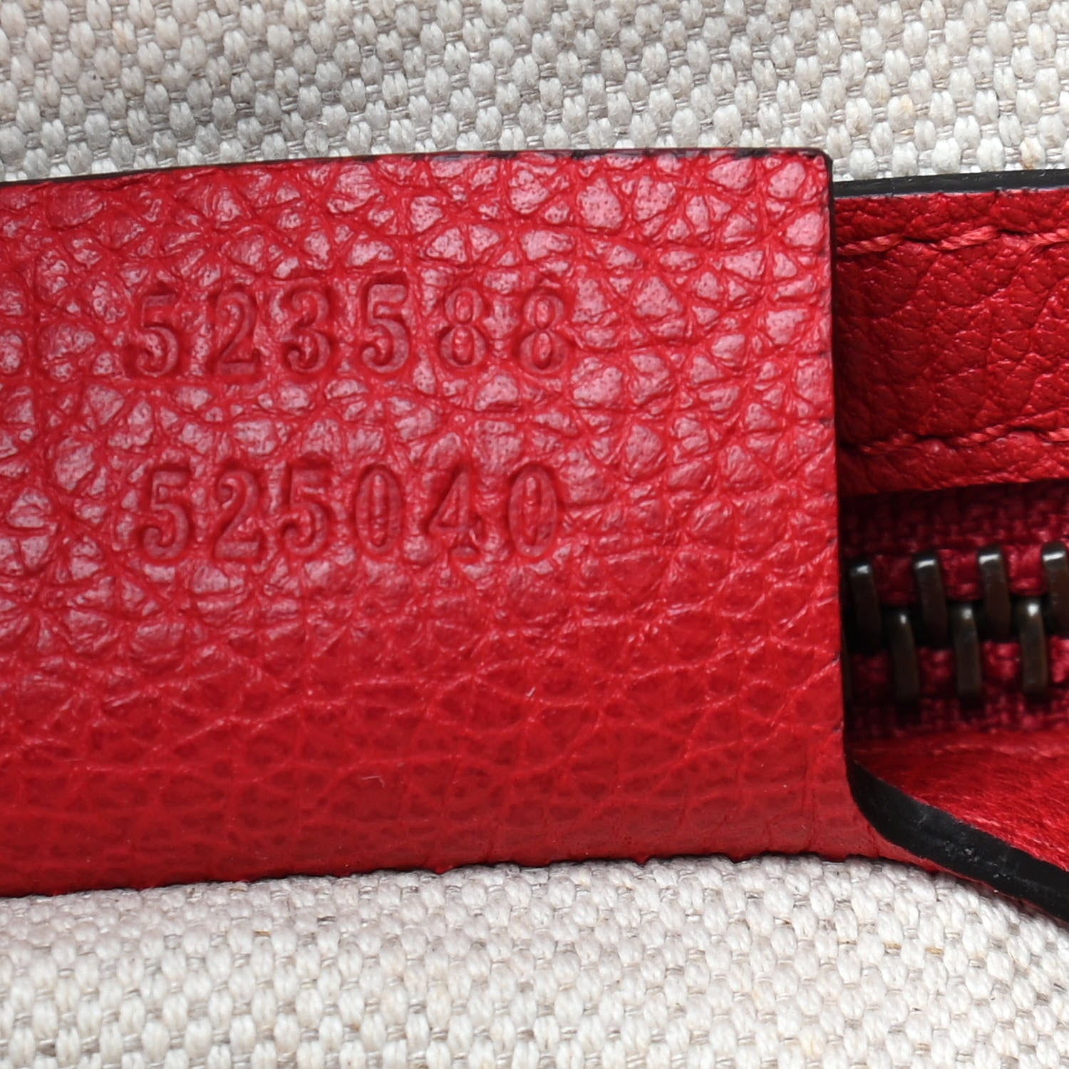 Gucci Grained Calfskin Logo Half Moon Hobo Red 7 of 9