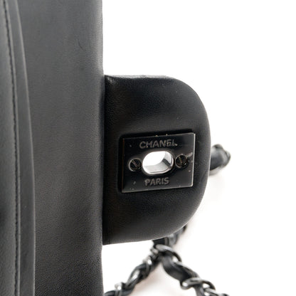 Chanel Lambskin Chevron Quilted Medium Double Flap So Black 7 of 11