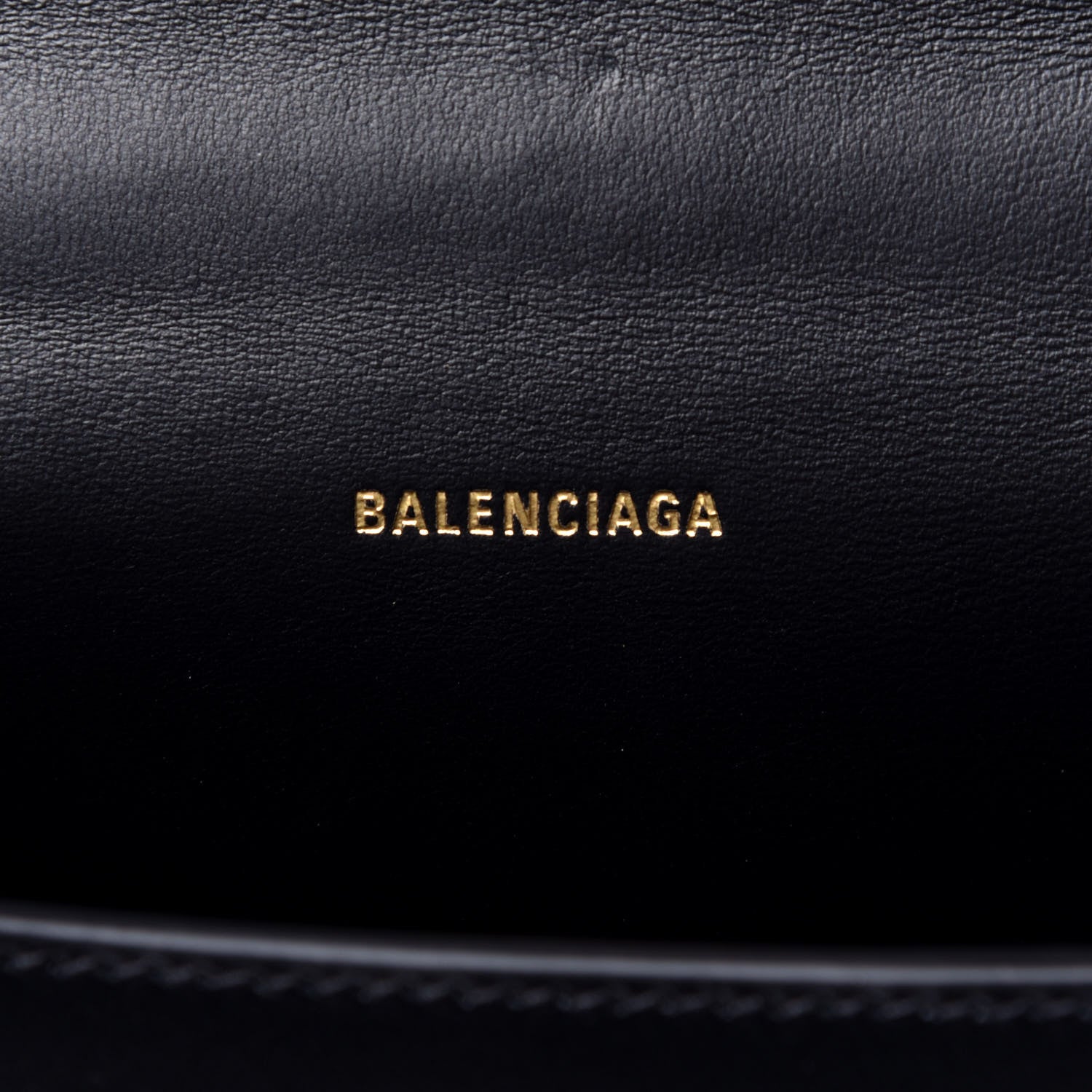 Balenciaga Shiny Box Calfskin Hourglass Top Handle Bag XS Black 6 of 10