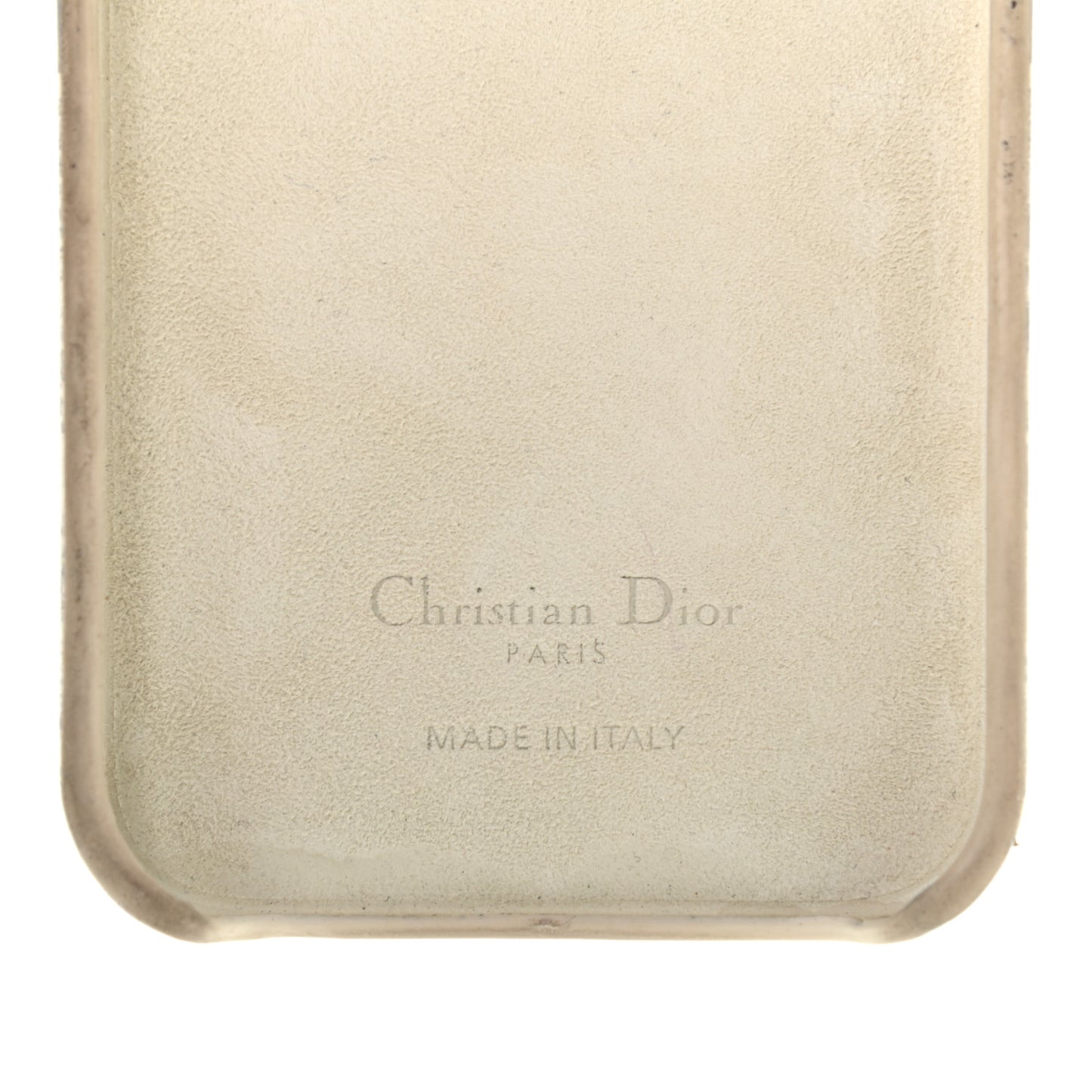 Calfskin Toile De Jouy iPhone 12 Pro Case Grey