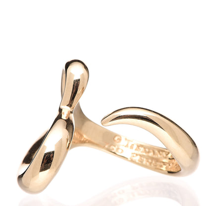 Tiffany 18K Yellow Gold Medium Elsa Peretti Open Heart Ring 49 5 3 of 6