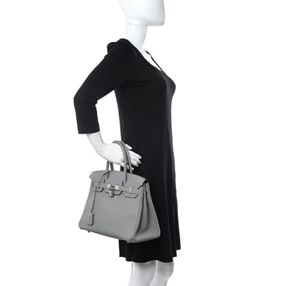 Hermes Togo Birkin 30 Gris Mouette 2 of 11