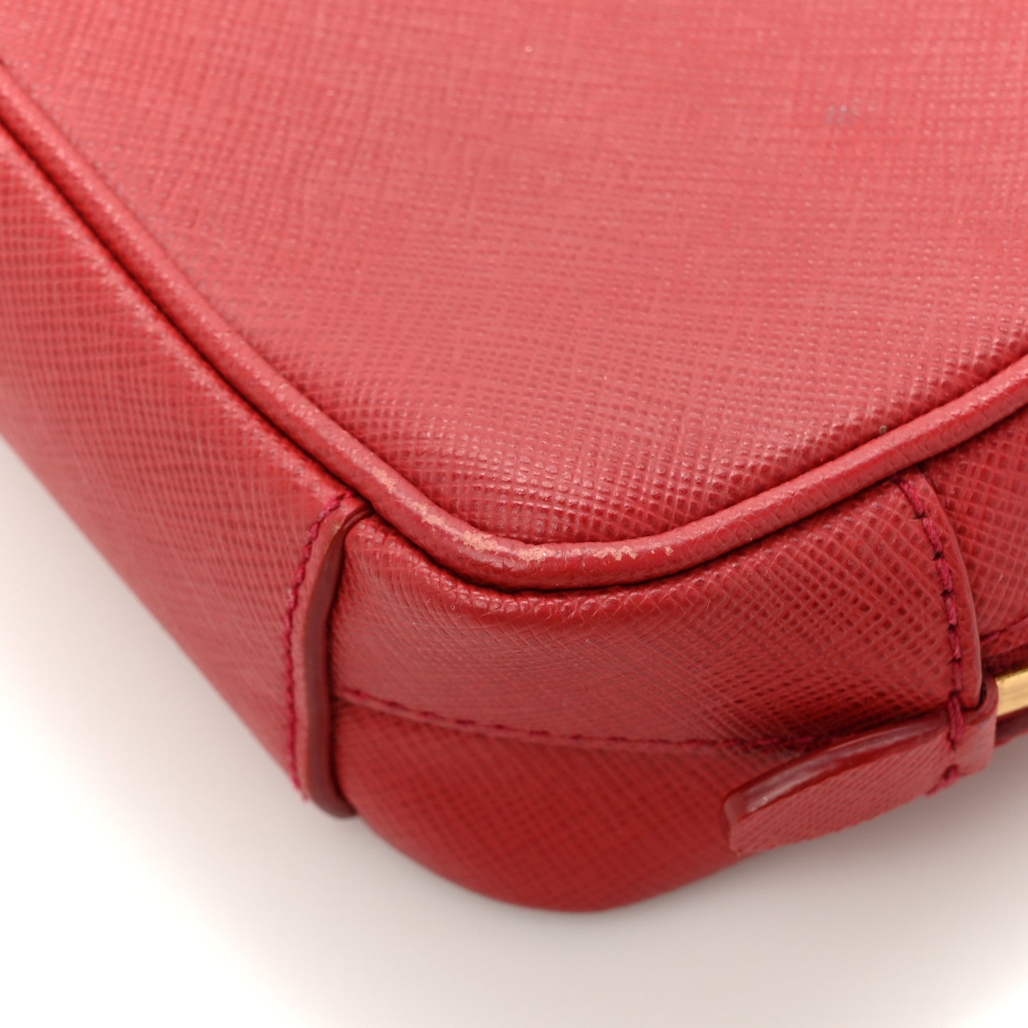 Saffiano Mini Camera Crossbody Bag Fuoco