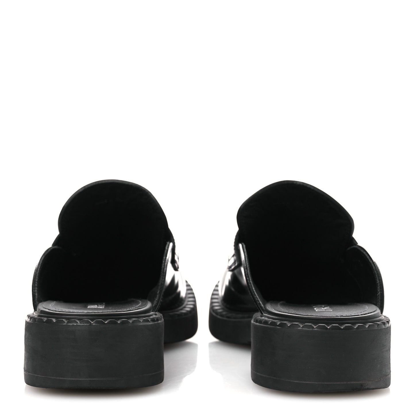 Spazzolato Triangle 40mm Loafer Mules 37 Black