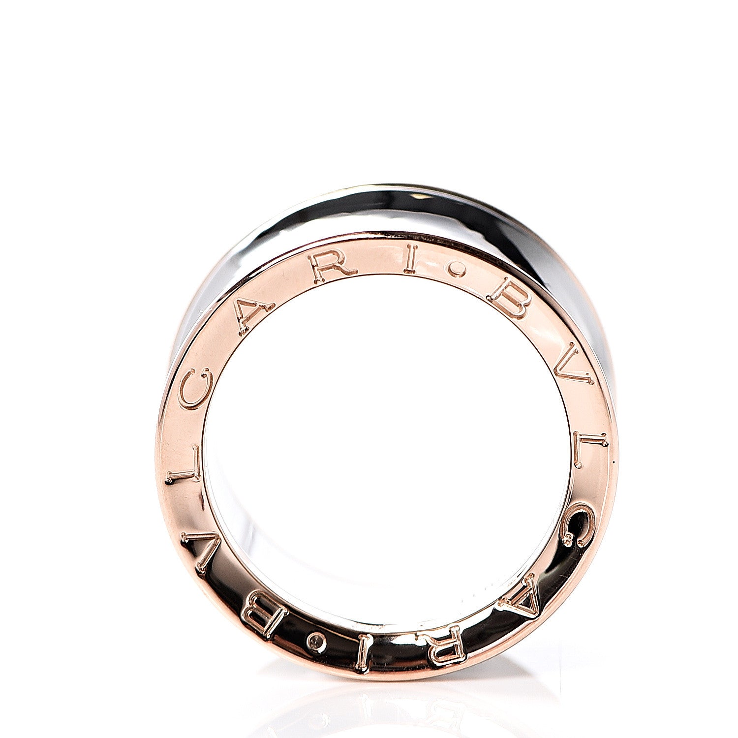 Bulgari Stainless Steel 18K Rose Gold Anish Kapoor B.Zero1 Ring 54 6.75 4 of 5