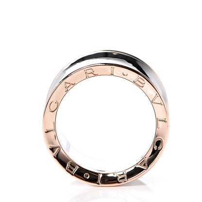 Bulgari Stainless Steel 18K Rose Gold Anish Kapoor B.Zero1 Ring 54 6.75 4 of 5