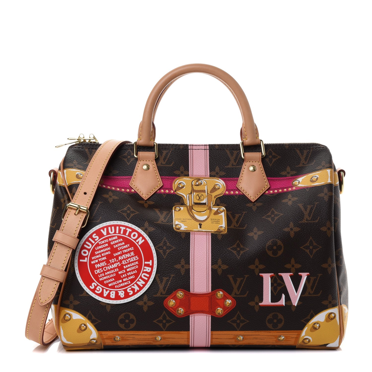 Louis Vuitton Monogram Summer Trunks Speedy Bandouliere 30 1 of 4