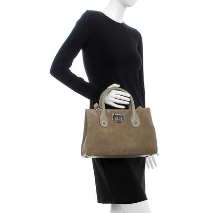 Jimmy Choo Suede Medium Riley Tote Light Khaki 3 of 10