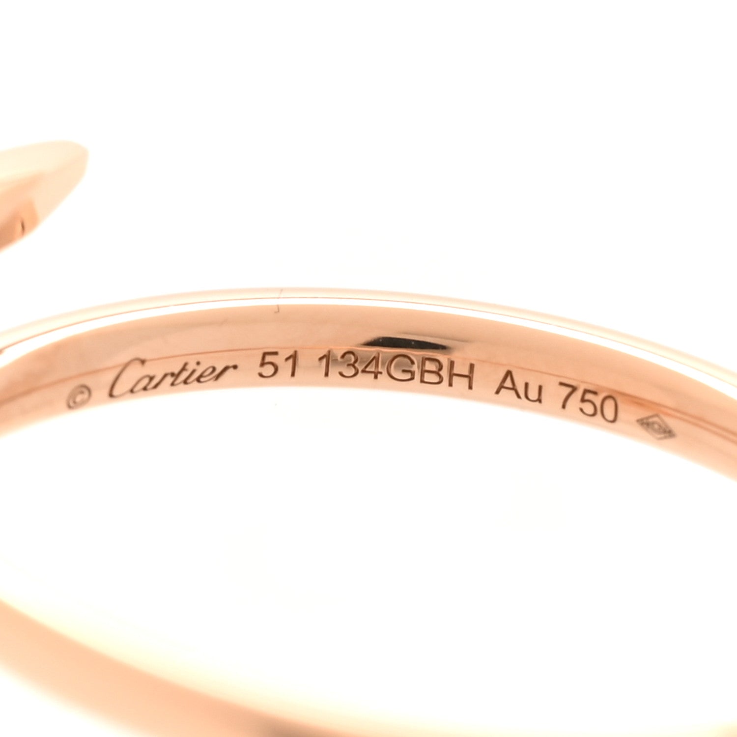 Cartier 18K Pink Gold Small Juste Un Clou Ring 51 5.75 5 of 6