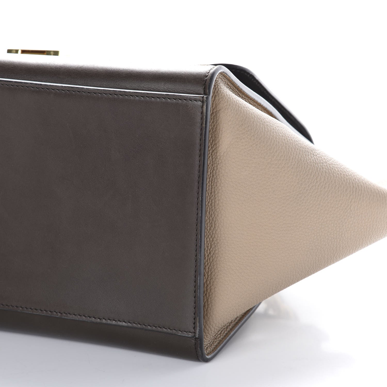 Celine Sleek Calfskin Tri-color Small Trapeze Wine 8 of 11