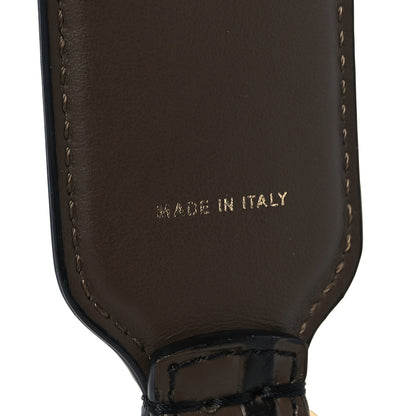 Fendi Vitello Century Bi-Color FF 1974 Embossed Strap You Maya Black 7 of 7