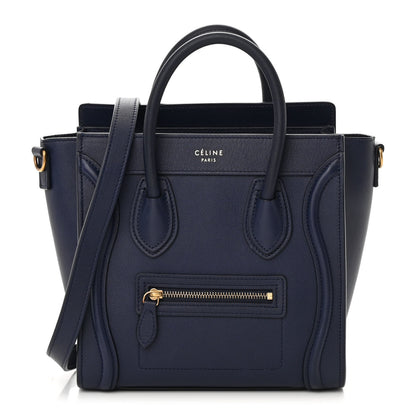 Celine Smooth Calfskin Nano Luggage Navy Blue 1 of 16