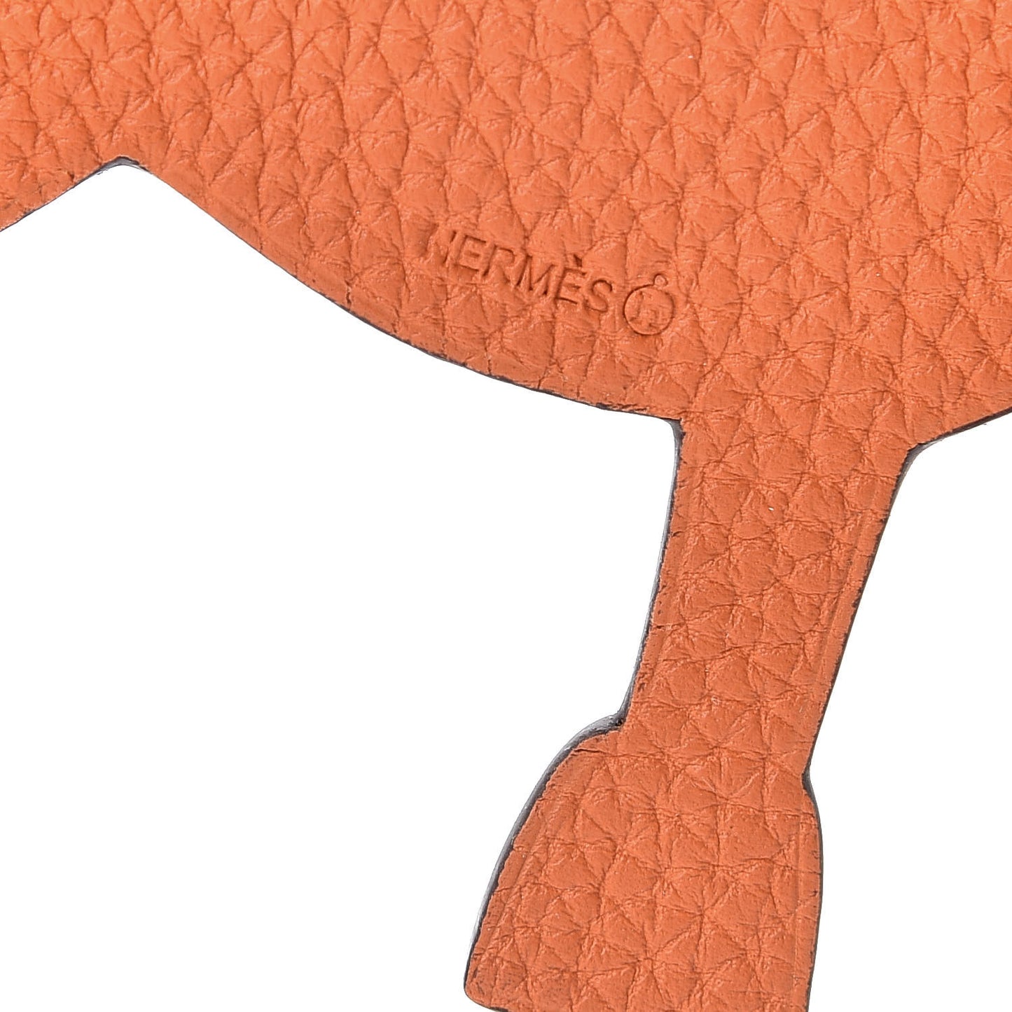 Epsom Togo Petit H Bag Charm Horse GM Colvert Orange