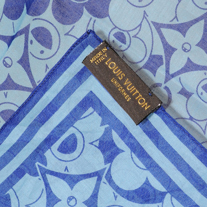Louis Vuitton Cotton Cosmic Blossom Bandana Blue 5 of 6