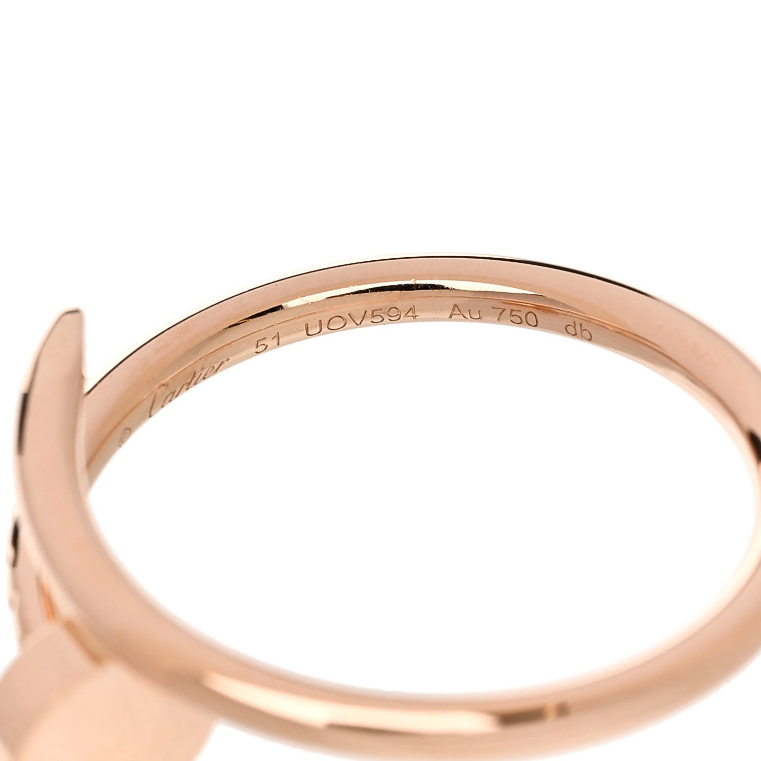 Cartier 18K Pink Gold Small Juste Un Clou Ring 51 5.75 5 of 6