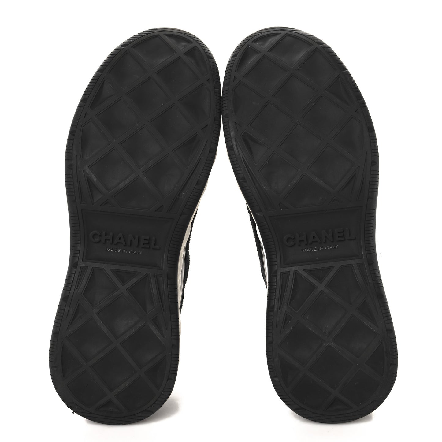 Suede Calfskin Nylon Grosgrain CC Sneakers 37 Black