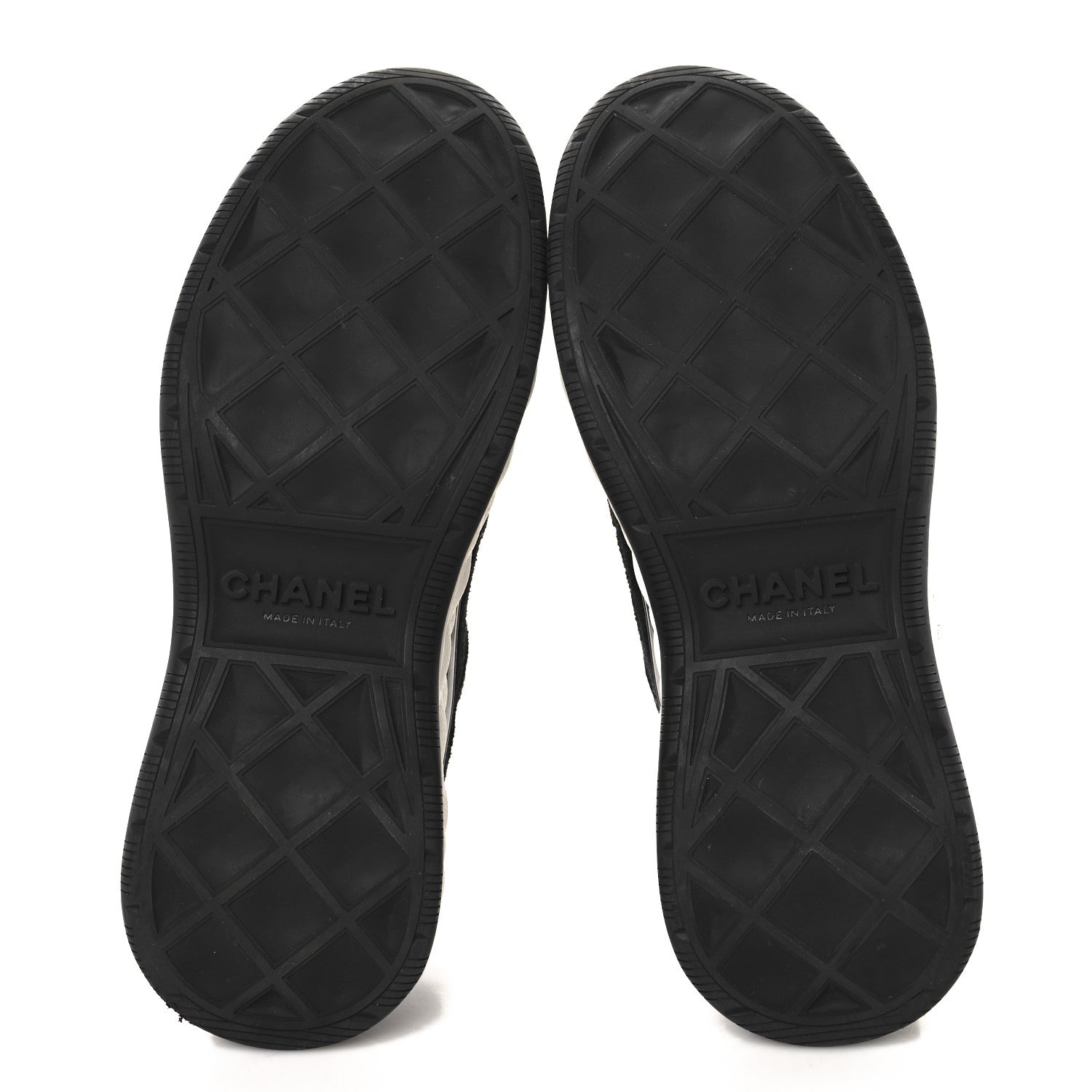 Chanel Suede Calfskin Nylon Grosgrain CC Sneakers 37 Black 6 of 9