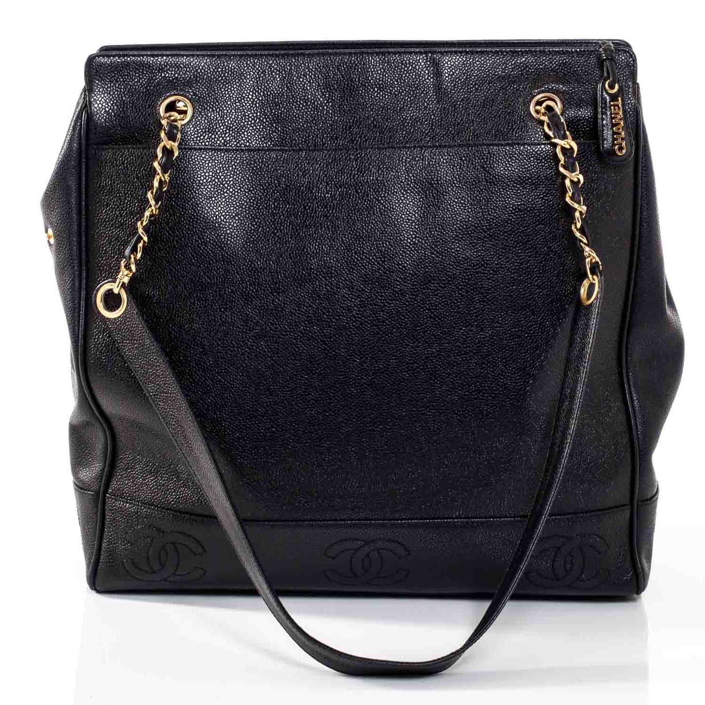 Caviar Shoulder Bag Black GHW