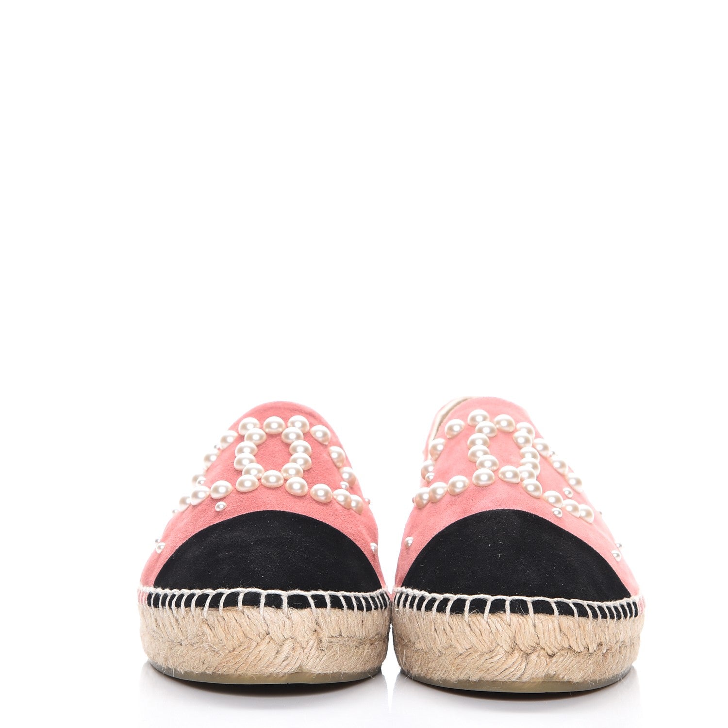 Chanel Suede Pearl CC Espadrilles 39 Pink 2 of 11