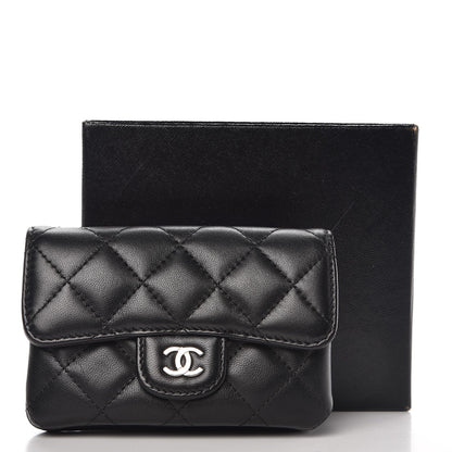 Chanel Lambskin Quilted Coin Purse Black 9 of 9