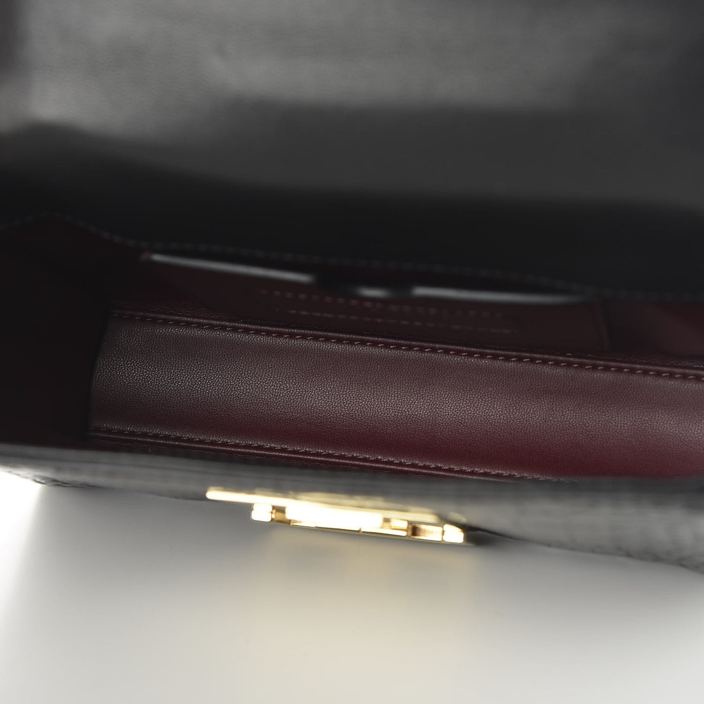 Calfskin Crocodile Embossed Eden Mini Top Handle Black