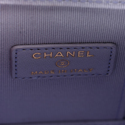 Chanel Lambskin Quilted Top Handle Mini Vanity Case With Chain Light Purple 6 of 11
