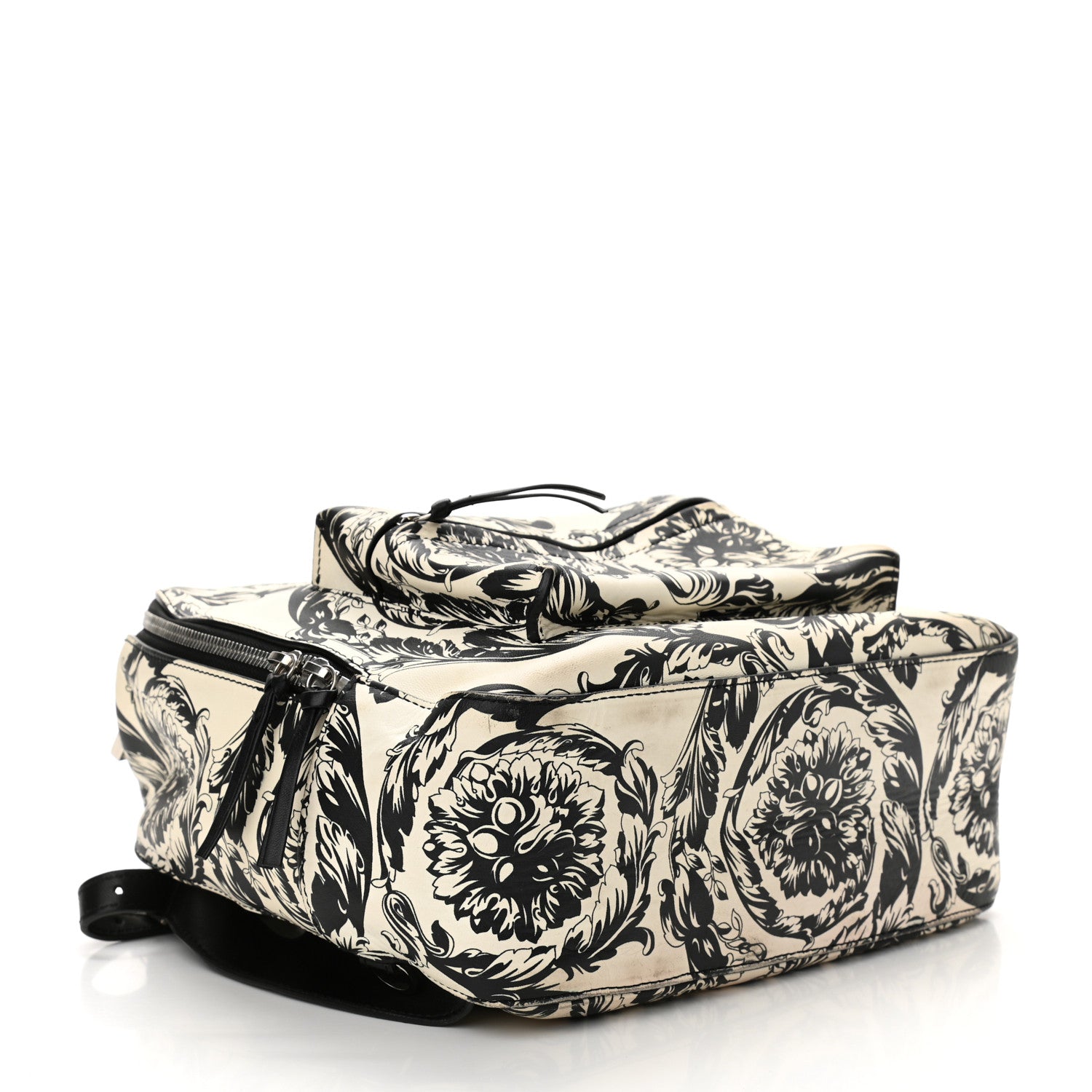 Versace Printed Calfskin La Medusa Backpack Black White 4 of 10