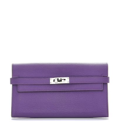 Hermes Chevre Mysore Kelly Longue Wallet Parme 1 of 22