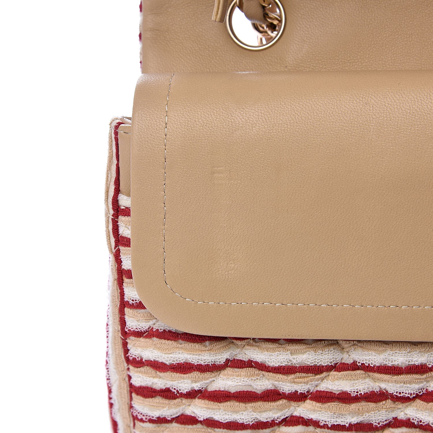Chanel Jersey Quilted Medium Coco Sailor Flap Red White 10 of 17
