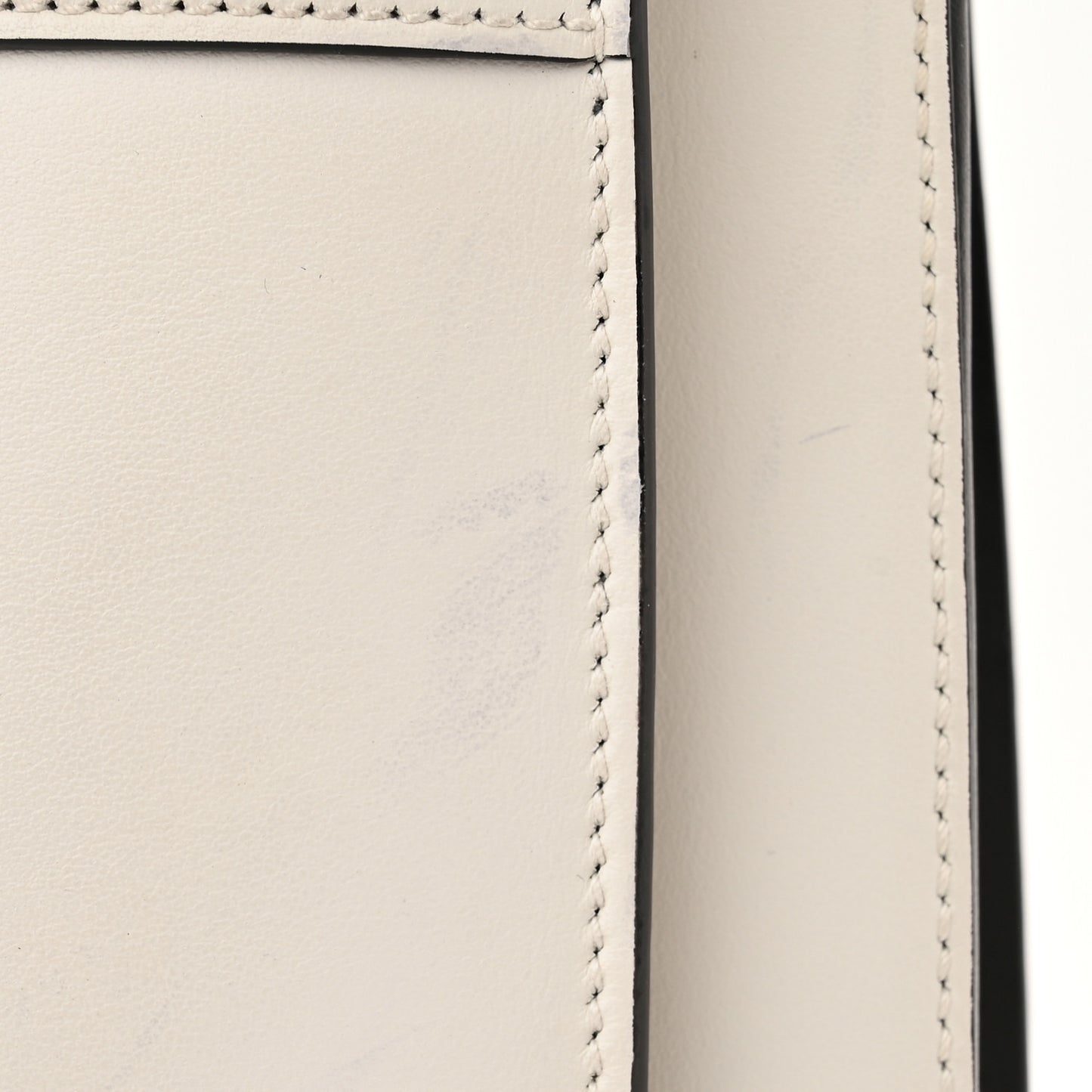 City Calfskin Small Margit Bag White Black