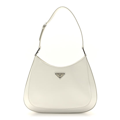 Prada Spazzolato Large Cleo Adjustable Strap Shoulder Bag White 1 of 8