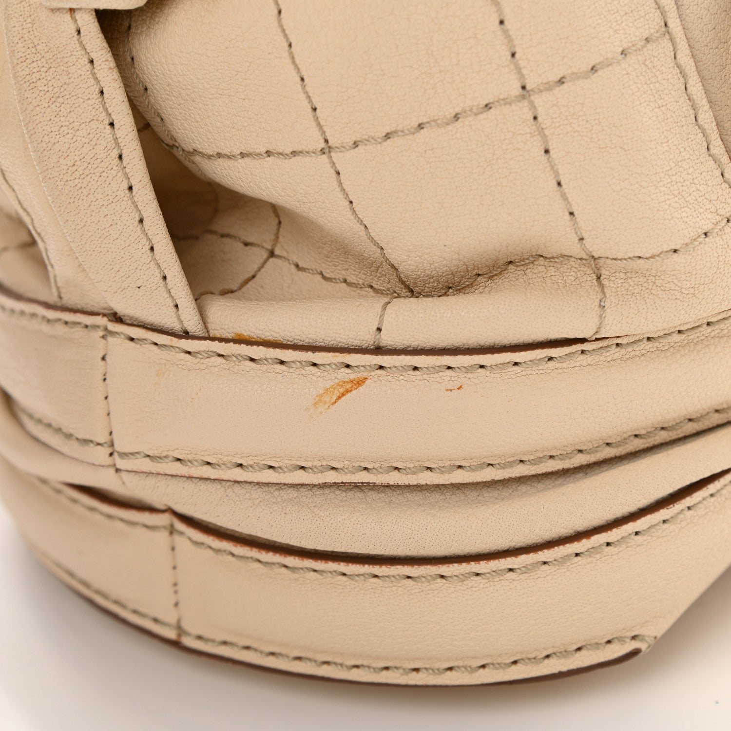 Chanel Goatskin Square Stitch Essential Bowler White 15 of 15