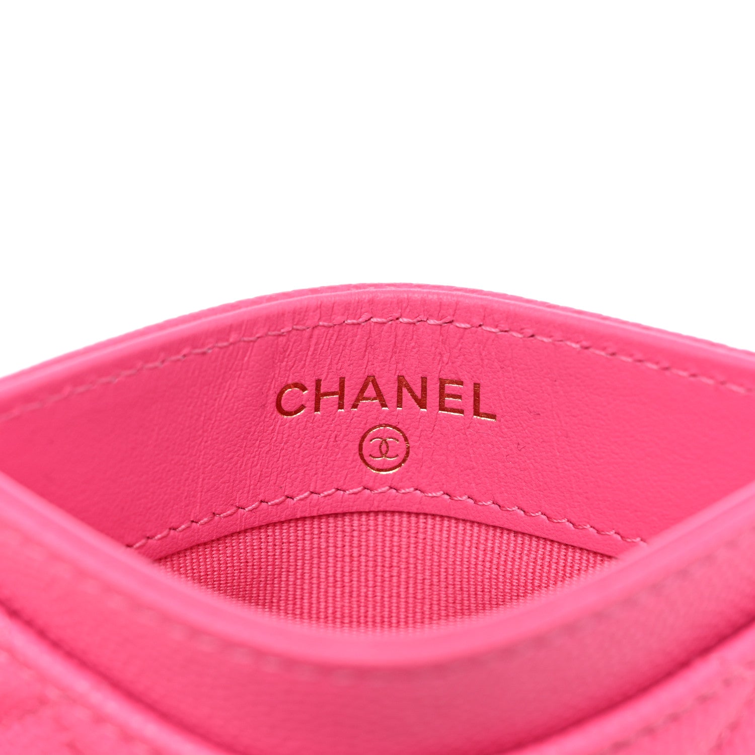 Chanel Caviar Quilted Card Holder Pink 6 of 10