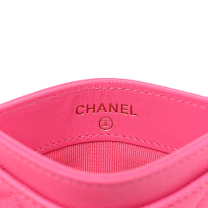 Chanel Caviar Quilted Card Holder Pink 6 of 10