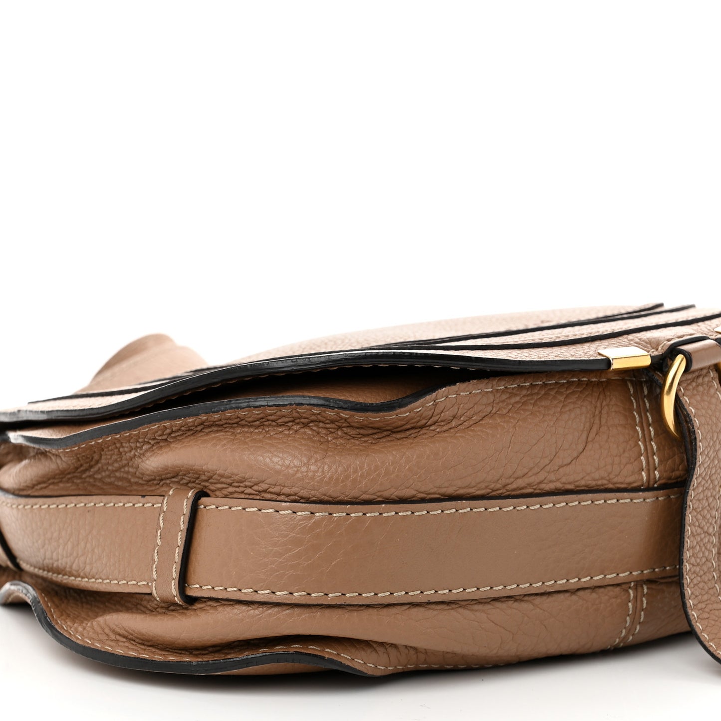 Calfskin Medium Marcie Round Crossbody Bag Nut