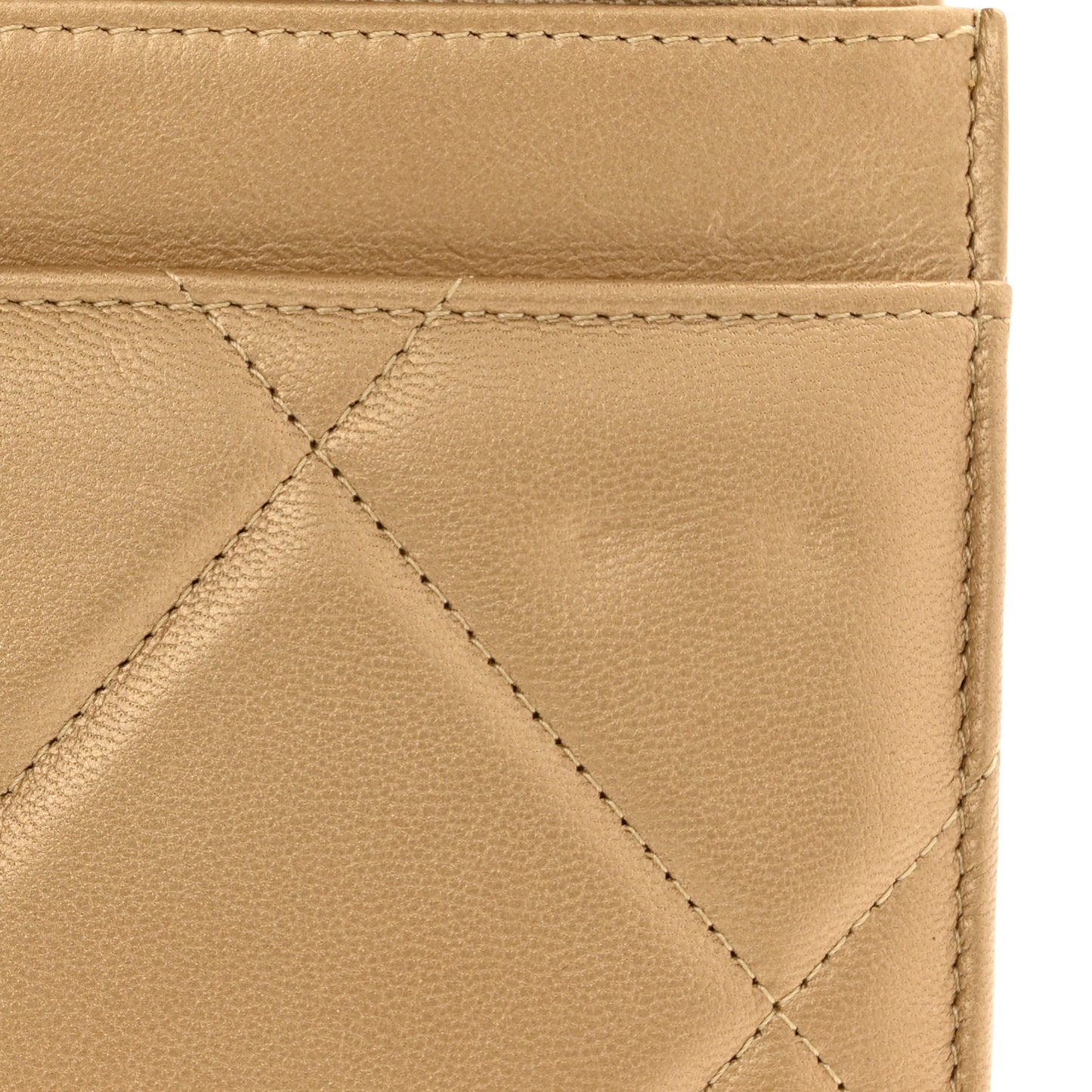 Metallic Goatskin Quilted Chanel 19 Wallet On Chain WOC Gold