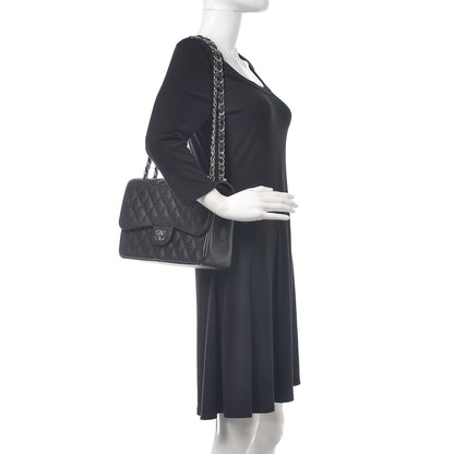 Chanel Caviar Quilted Jumbo Double Flap Black 3 of 11