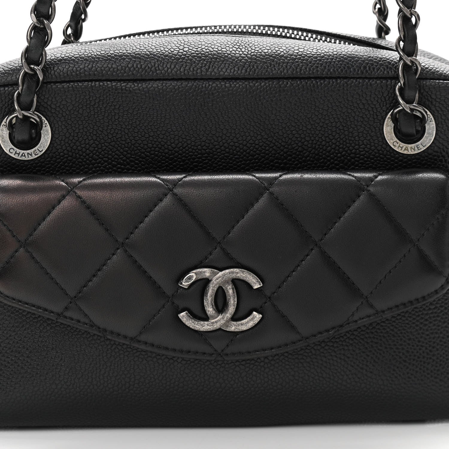 Chanel Caviar Lambskin Quilted Coco Break Camera Case Black 9 of 12