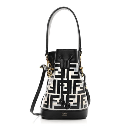 Fendi TPU FF Vitello Grace F is Fendi Mini Mon Tresor Bucket Bag Black 1 of 9
