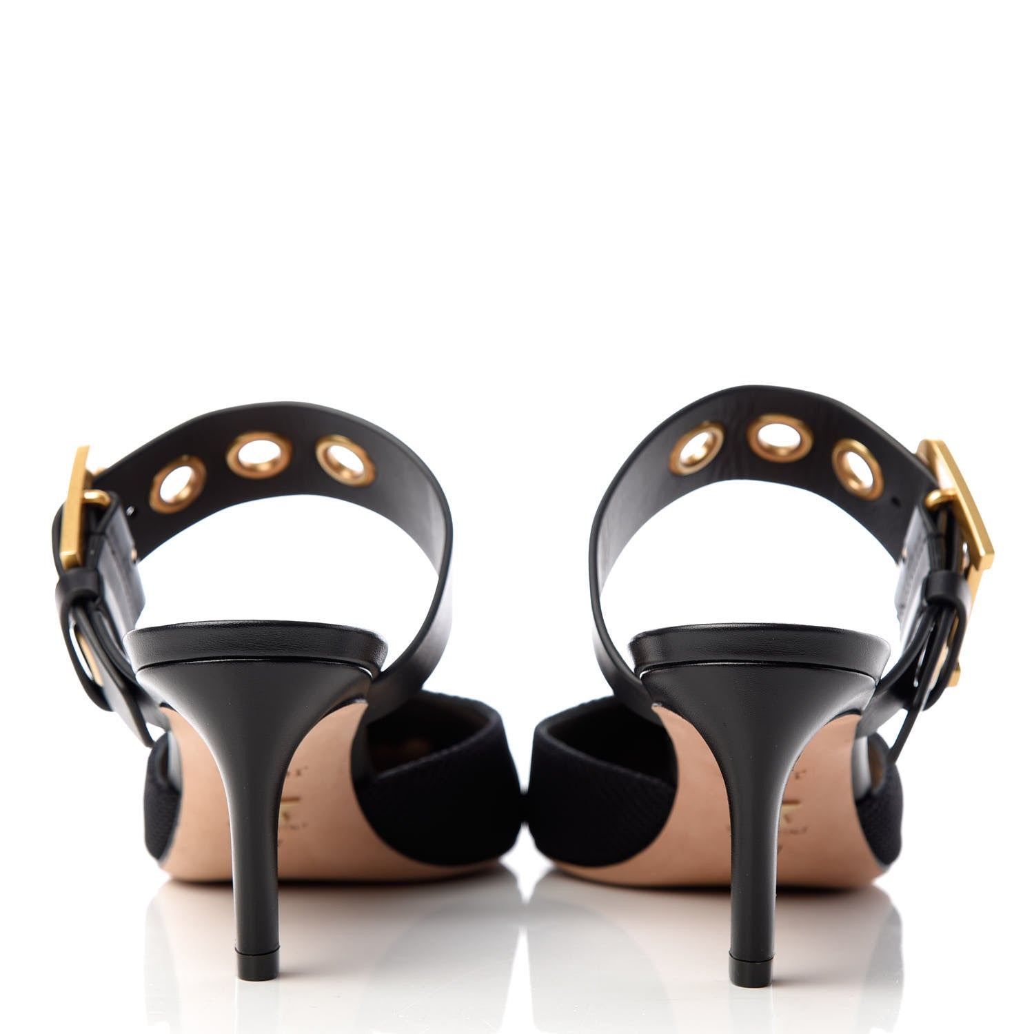 Christian Dior Technical Fabric Calfskin D-Dior 65mm Mules 37 Black 7 of 11