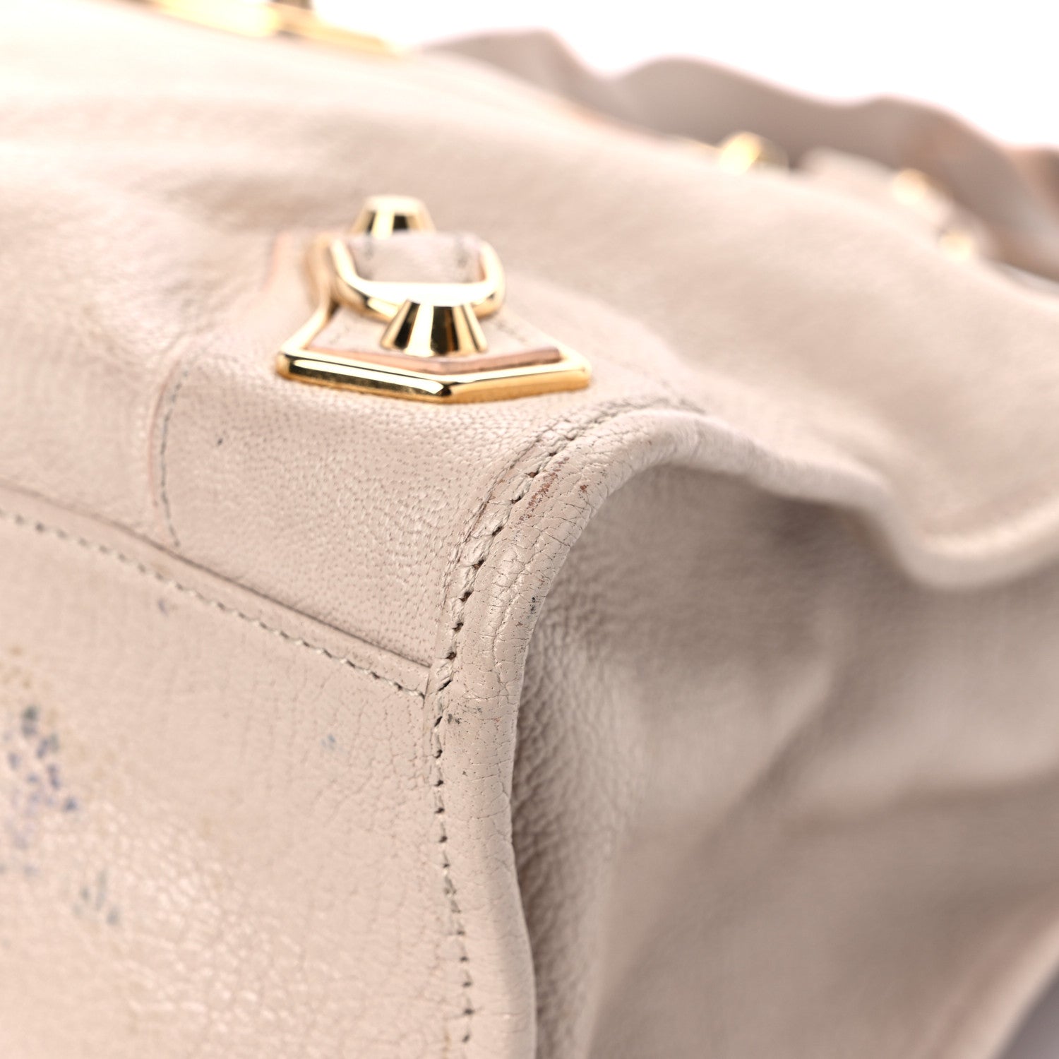 Balenciaga Chevre Gold Hardware Metallic Edge City Beige Praline 9 of 33