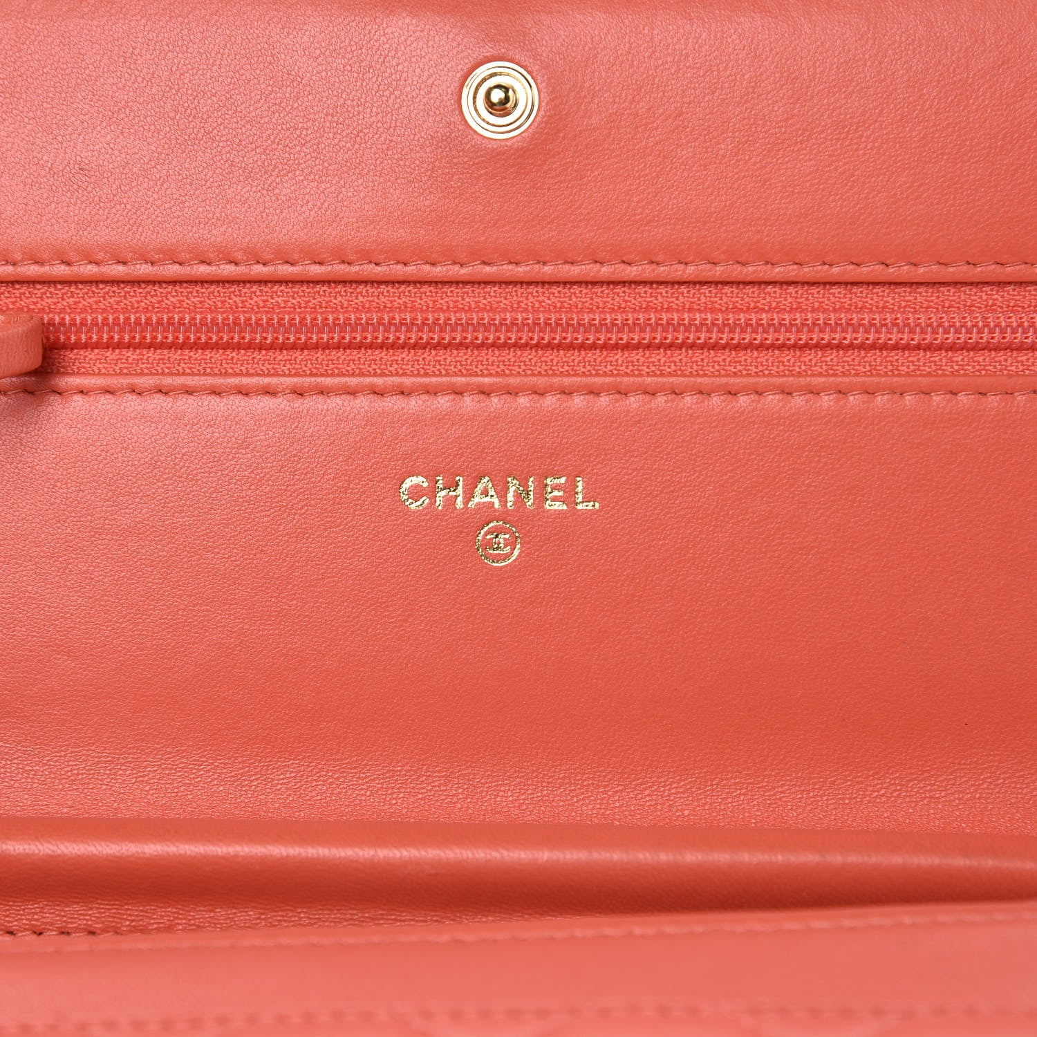 Chanel Lambskin Quilted Boy Wallet On Chain WOC Orange 6 of 11