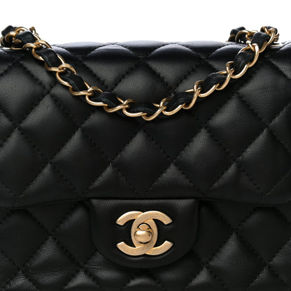 Chanel Lambskin Quilted Mini Square Flap Black 7 of 12