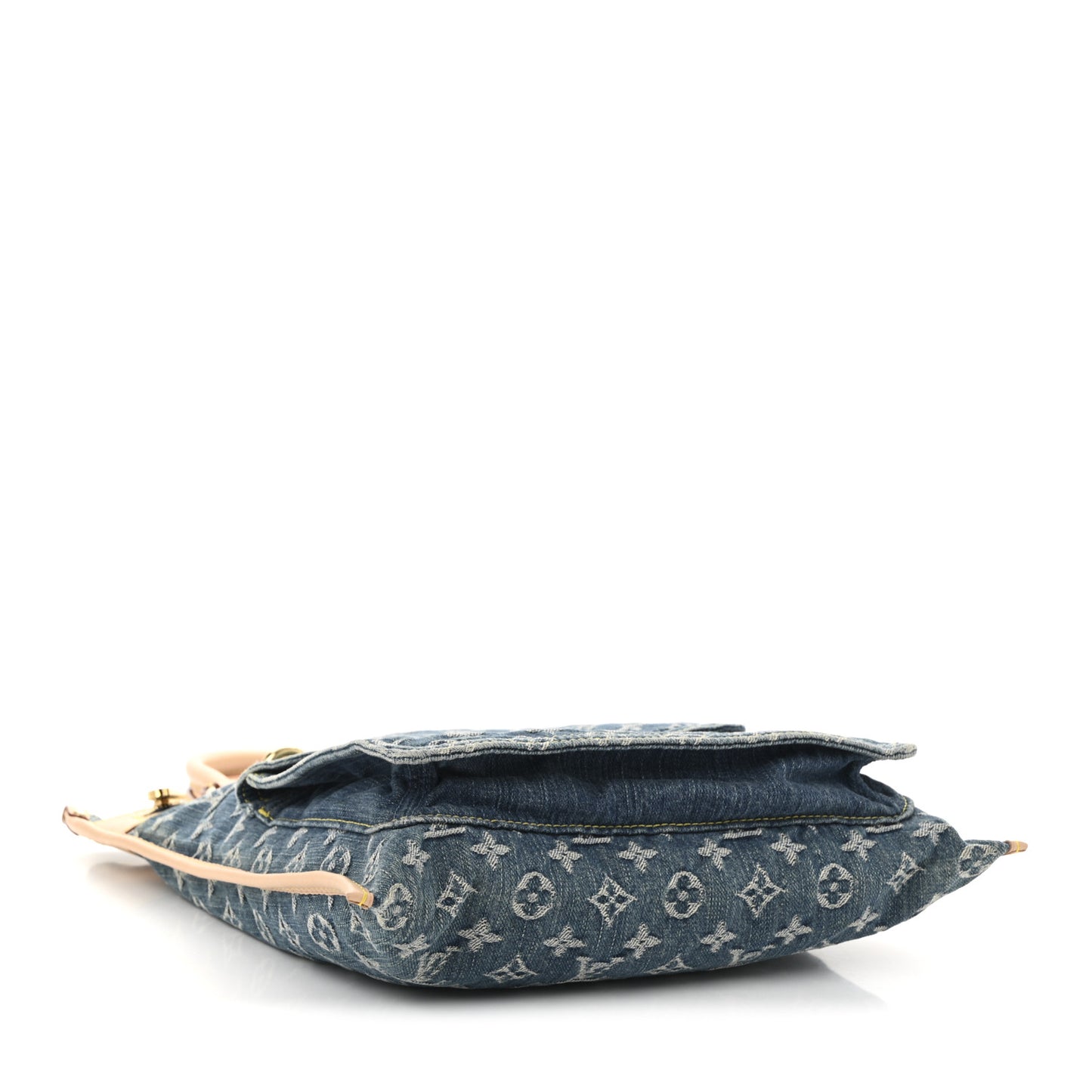 Monogram Denim Sac Plat Blue